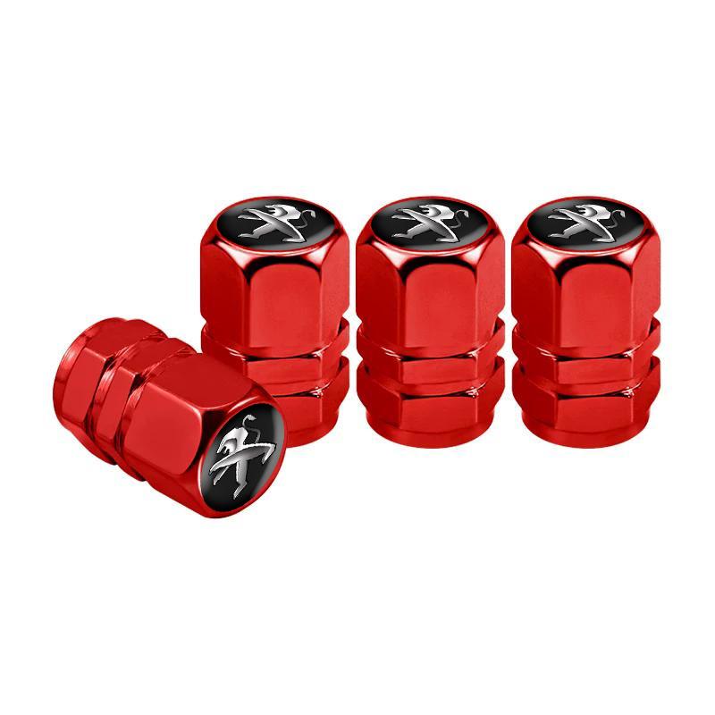 4 Pcs Metal Car Tire Valve Caps for Peugeot 205 206 207 208 301 307 308 406 407 408 508 2008 3008 4008 5008 105 106 107 108 RCZD