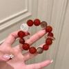 Luxurious Red Agate Crystal Bracelet for Women - Elegant Multi-Gem Beaded Jewelry for Wealth Attraction