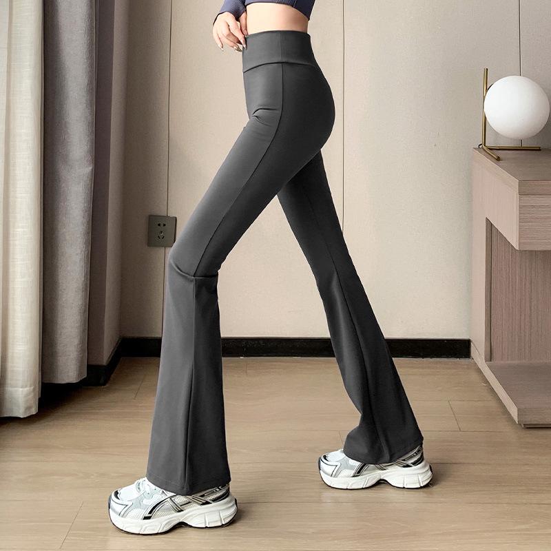 Women's High-Waisted Micro-Flare Athletic Pants for Fall – Leg-Lengthening Nude-Fit for Yoga, Tennis & Running