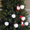 3pcs Vintage Style Christmas Balls Glitter 3 Pieces Set Xmas Tree Pendants Christmas Theme Lightweight Hanging Ornaments