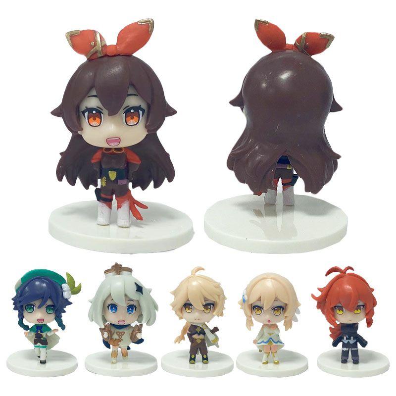 Exquisite 6pcs/set Genshin Impact Action Figures Featuring Klee Paimon And More For Collectors