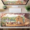 Capybara Mauspads Tastaturmatte Tisch 80x40cm Schülerschrank Gamer Schreibtisch Mauspads Teppichmatten Knitterfrei Rutschfest Schreibtischmatte