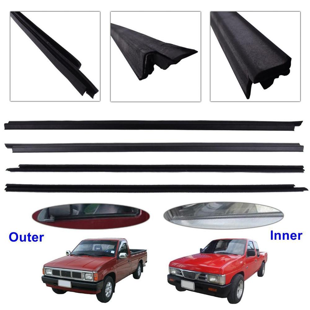 Window Glass Seals Door Belt Weatherstrip For Datsun Nissan D21 Pickup