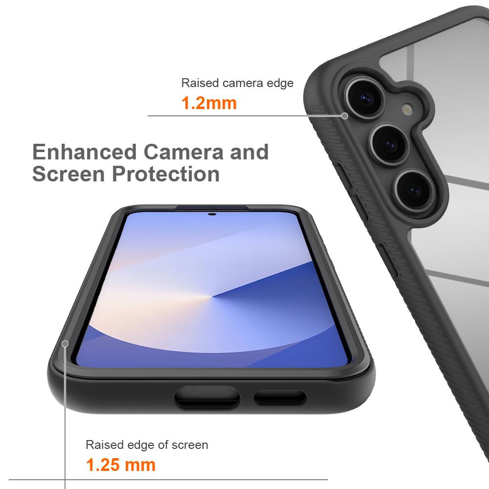 For Samsung Galaxy S26+ Clear Case PC + TPU Phone Back Cover with PET Screen Film