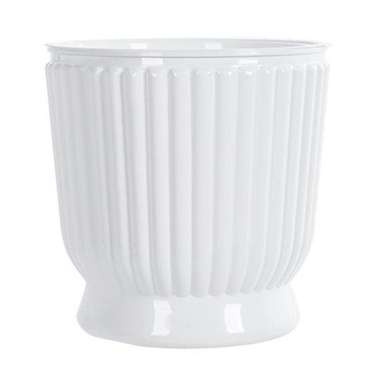 Self Watering Plant Pot Plastic Flower Pot with Water Reservoir Wick Ropes Modern Indoor Planter for Home Office