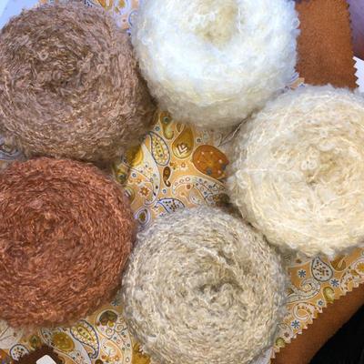 Hand-Knitted Wool Loop Yarn for Doll Hair, DIY Projects, and Scarf/Hat Knitting