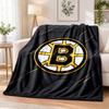 Boston Bruins Nadrukowany Koc Flanelowy Ciepły Komfort Rzut na Łóżko Do Wnętrz Dekoracja Domu