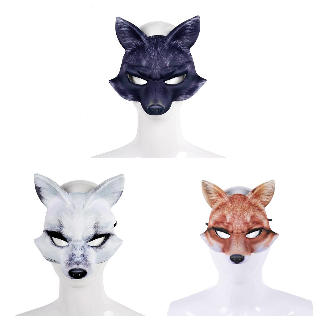 Maschera da Volpe Eva Accessorio Costume Per Festa di Halloween ed Eventi Cosplay