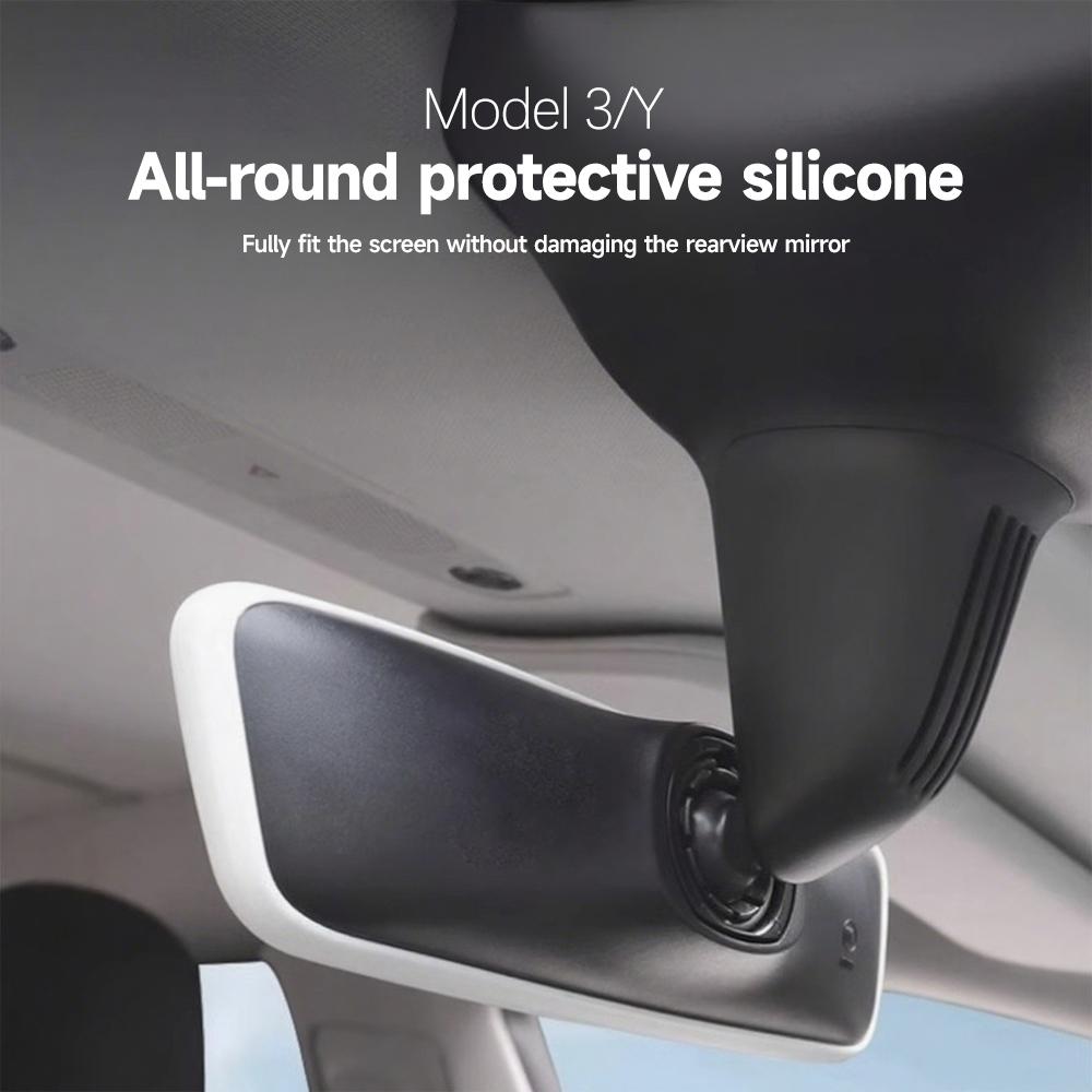 1 PC Car Rearview Mirror for Tesla model3/Y Silicone Inner Mirror Protective Cover Rearview Mirror Protective Cover