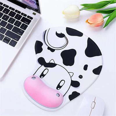 Bilek Destekli Mermer Desenli El Çukuru Tepsili Mouse Pad Ofis Bilek Koruması Kaymaz Mouse Padler