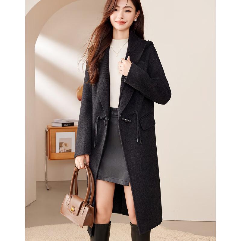 Women's Elegant Mid-Length Wool Blend Coat
