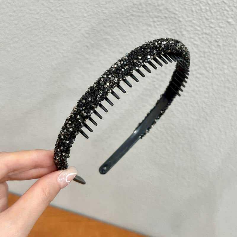 Diamond Non-Slip Headband for Women - 2024 Style for Taming Bangs and Short Hair.