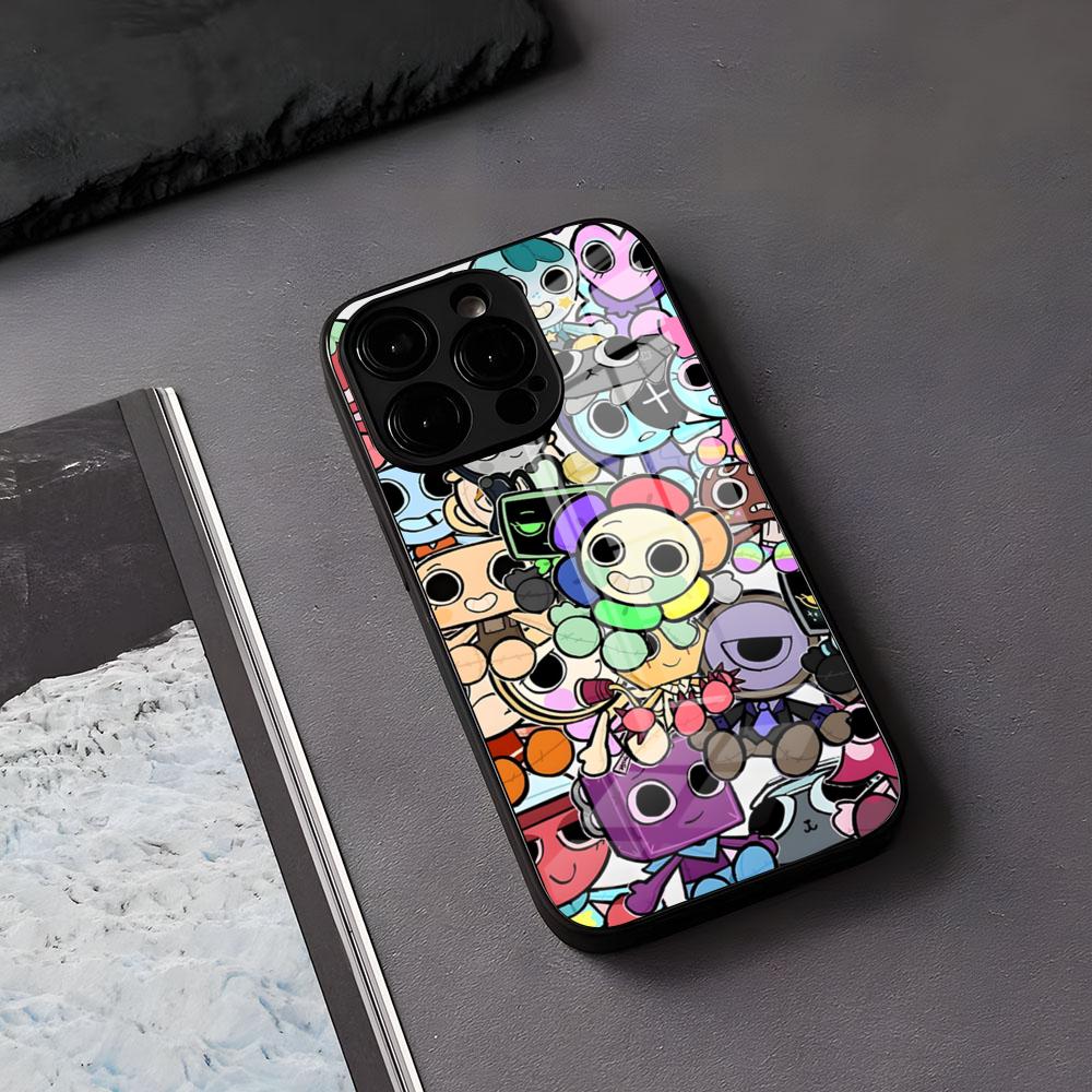 A-Dandys B-World Phone Case For IPhone 17 Air 16 E Pro Max 15 14 13 Mini 12 Pro 11 Max Plus Black Glass Cover