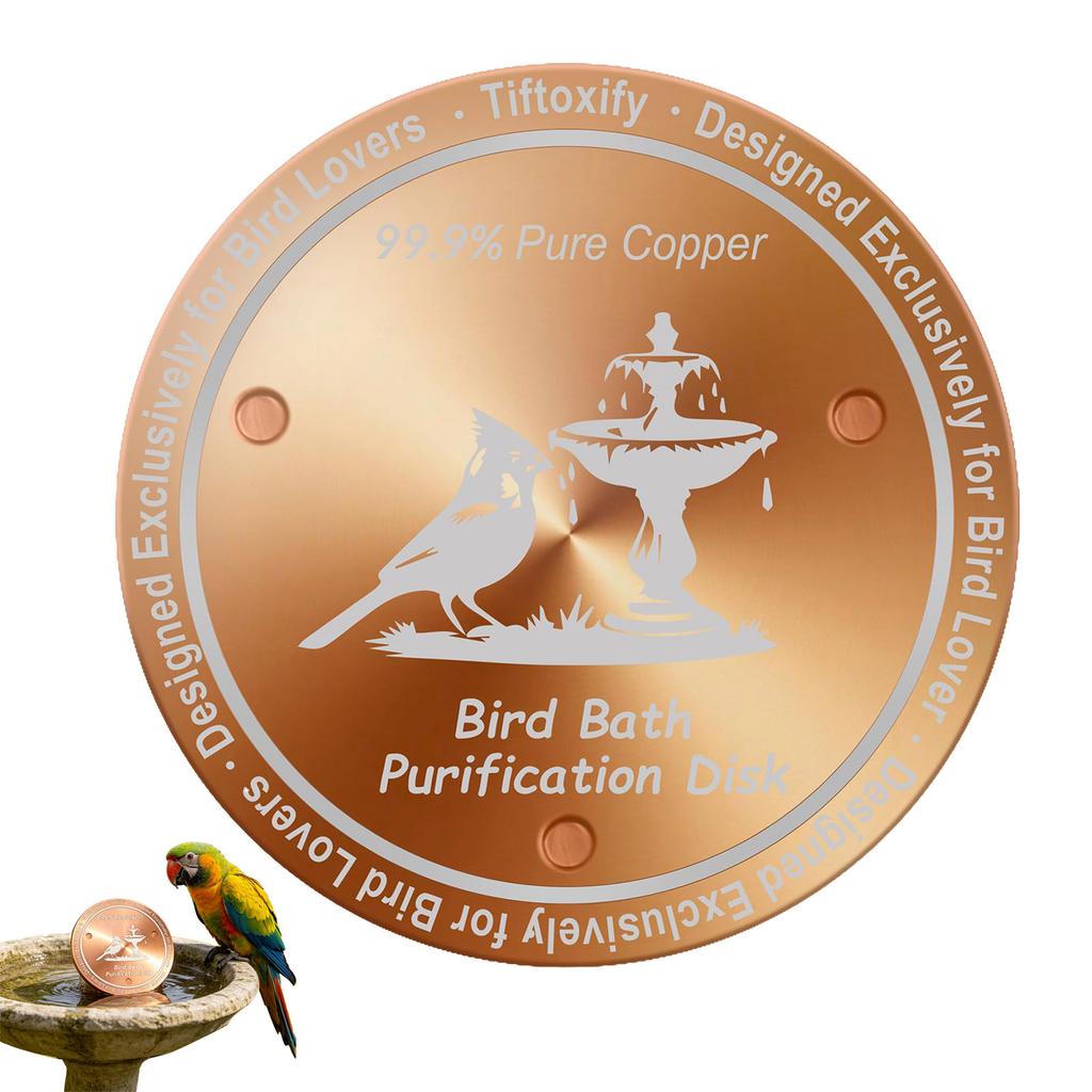 0.8mm Reinforced 99.99% Pure Copper Bird Bath Disk Triple Point Support Design For Physical Water Fit All Season Outdoor
