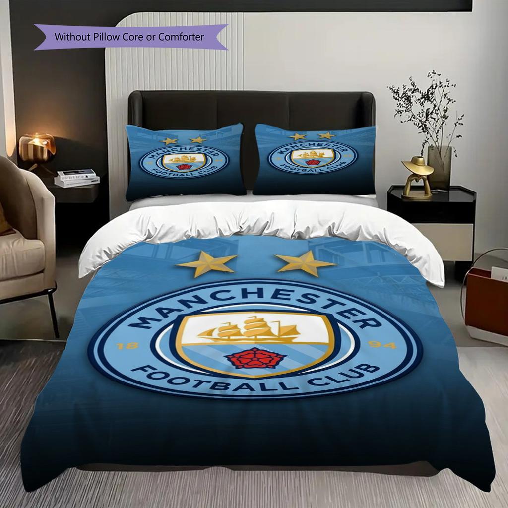 Biancheria da letto Heritage Manchester City (1 * copripiumino + 2 * federa, senza nucleo) Copripiumino e federa 2DFlat Morbidi e confortevoli