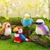 Simulation Bird Doll Pendant Cute Animal Furry Birds Keyrings Bird Plush Keychain  Bag Pendant