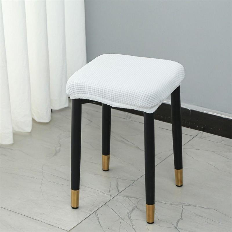 Plaid Square Seat Cover Thickened Chair Cover Small Stool Cover  Household