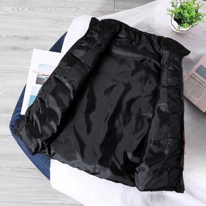 White Vest Jacket Men Slim Fit Stand Collar Sleeveless Puffer Jackets Spring Autumn Casual Waistcoat Men Warm Coat Trends