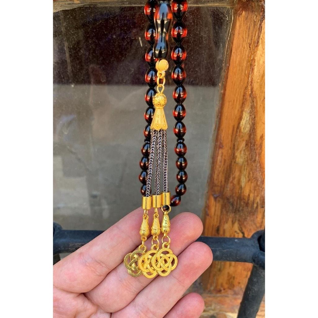 Herren-Gebetsperlen aus Vernier-Pulver-Bernstein