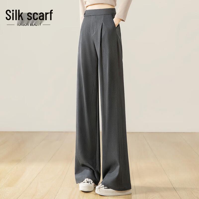 

Women s High-Waist Wide-Leg Casual Pants L