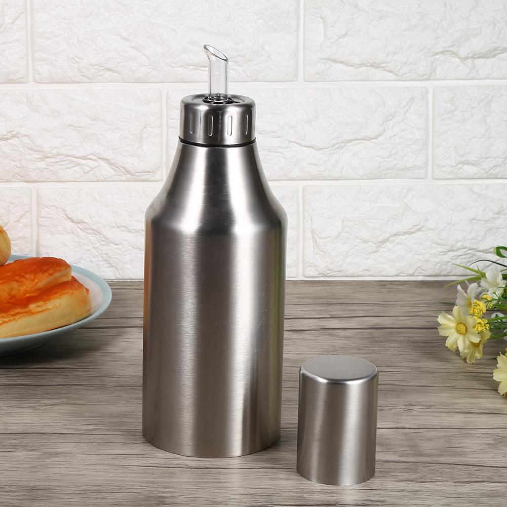 Practical 304 Stainless Steel Oil Pot Can Drizzling Vinegar Dispenser Kitchen Supplies