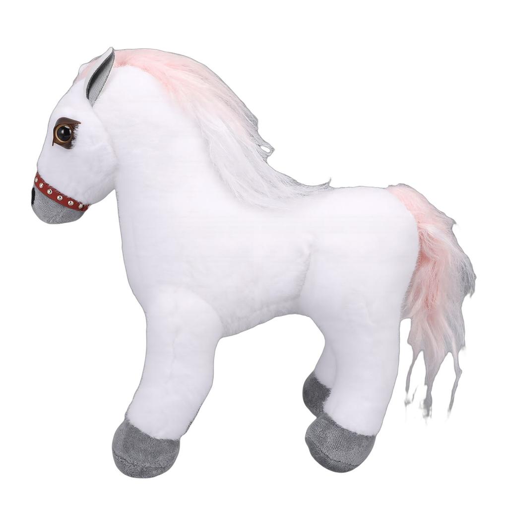 30cm White Plush Horse Toy Soft Stuffed Animal Horse Doll Ornament Fluffy Decoration for Home
