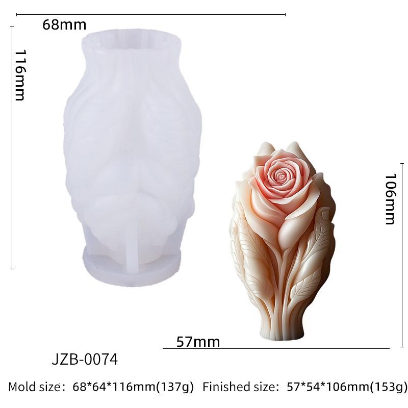 Rose Candle Silicone Mold for Wedding Valentine s Day Flower Aromatherapy Soap Ornament Gypsum Epoxy Resin Mold Home Decor