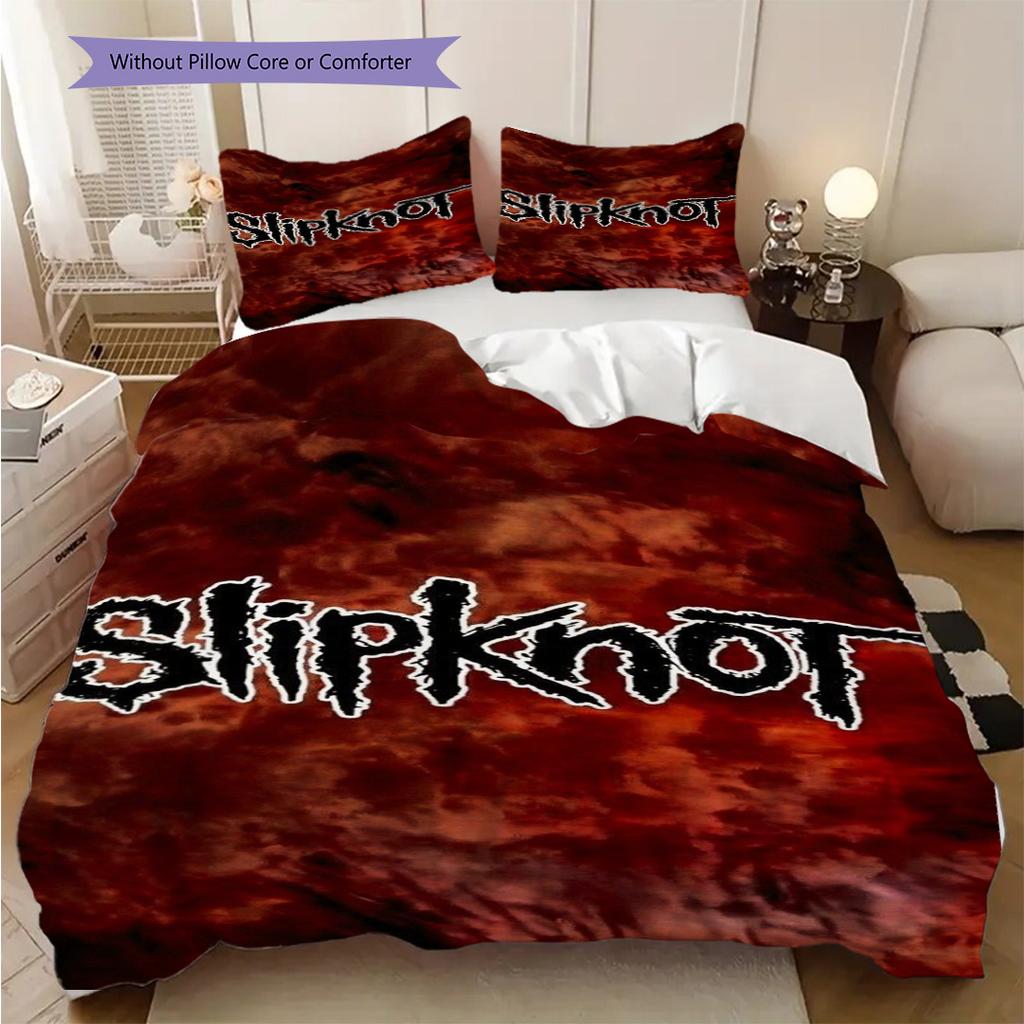 Slipknot Band Logo Comforter Set Bedding 1 Duvet Cover 2 Pillowcase Without Core Duvet Cover And Pillowcase Soft And Comfortable