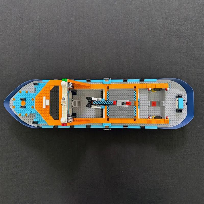 Arctic Explorer Arctic Ship Building Block Toys Floatable Boat Helicopter Sub Orca Bricks Gifts for Kids