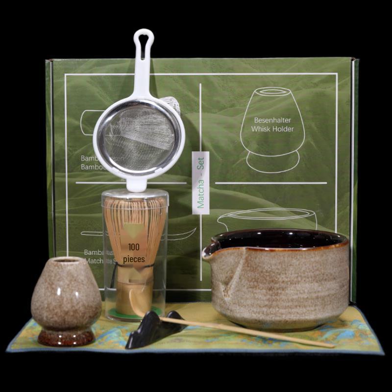 Japanese Style Kiln Glazed Ceramic Matcha Set