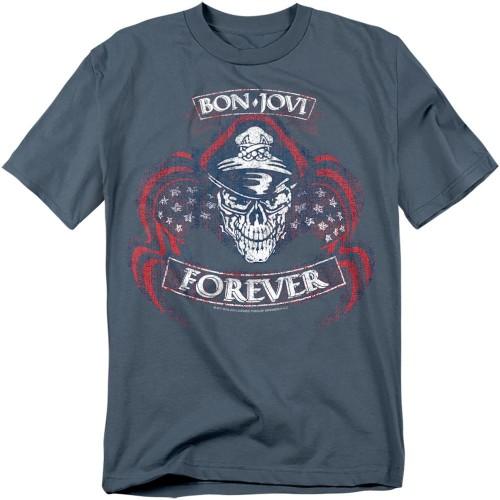 Bon Jovi Unisex Adult Forever Skull T-Shirt