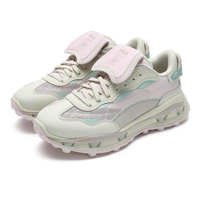 New FILA KM2 Abrasion Resistant Breathable Low Top Casual Shoes Women's Pink White F12W533121FFT