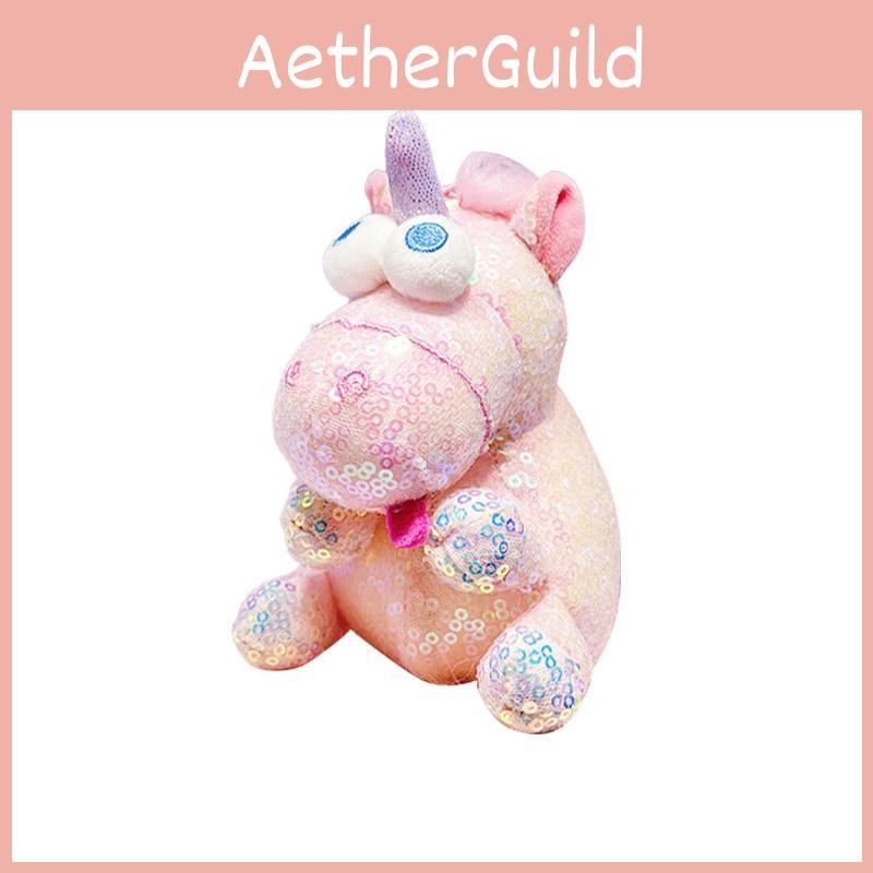 Jinnew Scruffy Creative Unicorn Plush Cartoon Pendant With Sequins For Girl