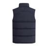 Men's Stand Collar Duck Down Vest with Small Logo - Thick, Warm, Solid Color for Autumn/Winter