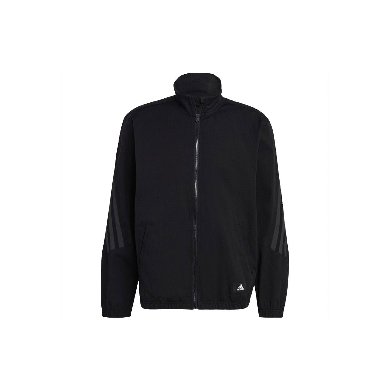 adidas M Future Icon Stripe Woven Stand Collar Sports Logo Jacket Black Men s H21534 M