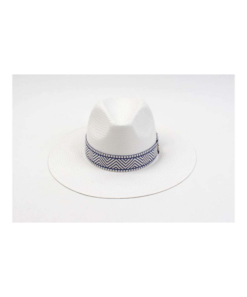 Yunibeosyeolkemiseuteuli Blue Mono Line Summer Long White Fedora