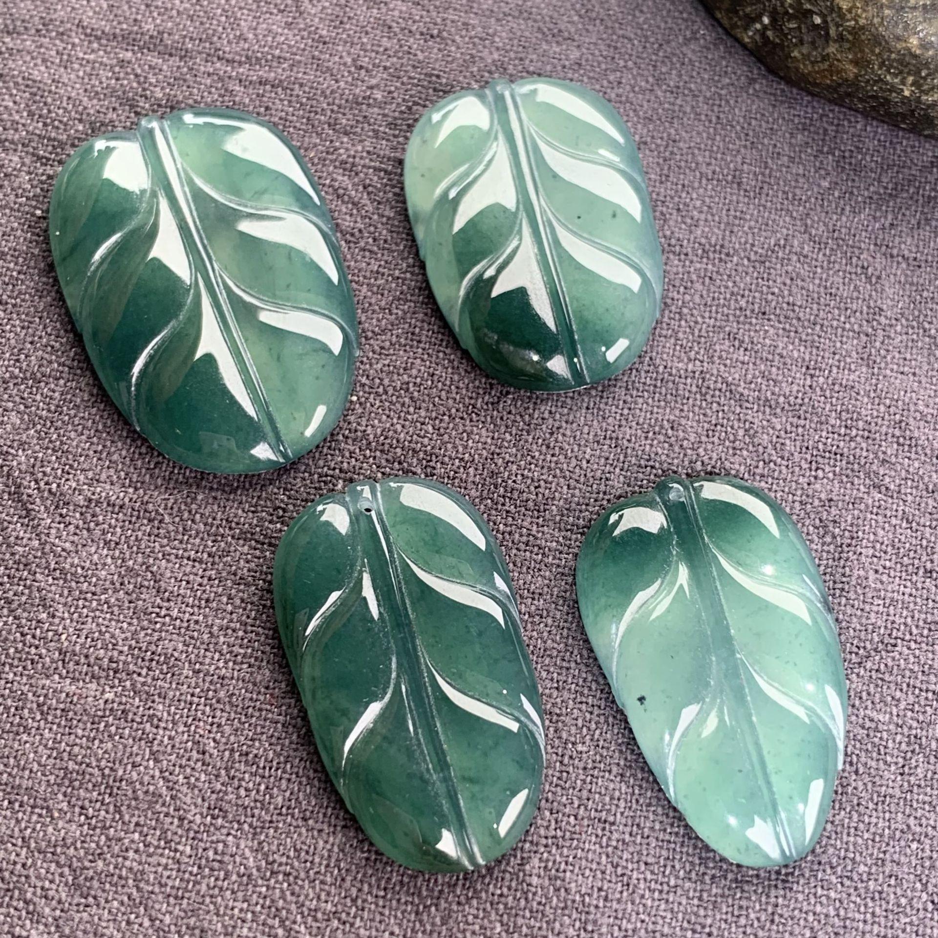 A-Grade Jadeite Floral Carved Jewelry