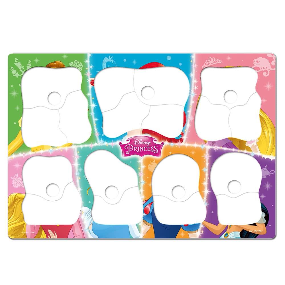 Tenyo Disney Cute Puzzle Antibacterial Includes Storage Ages and Up Children's Puzzle, Princess, Princess, 18-Piece Children's DC-18-170, Coating,