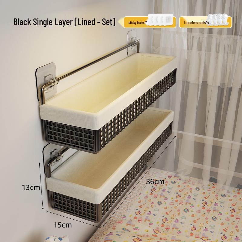 Punch-free Wall Shelf: Bedside Storage for Dorms & Bunks