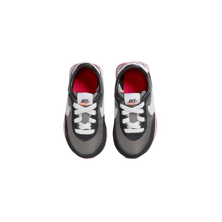 Nike Waffle Trainer 2 TD Flat Pewter Black Baby Sneakers Grey Siren-Red White DC6479-005