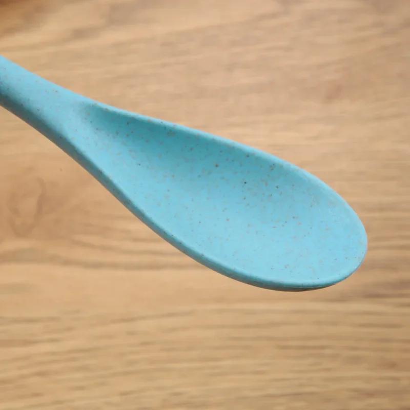 Travel Cutlery Portable Cutlery Box Student Dinnerware Sets Kitchen Tableware 3pcs/set Japan Style Wheat Straw Knife Fork Spoon