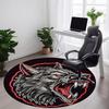 1pc Wolfpack Alpha Office Round Area Rug, Under Office Chairs Bedroom Living Room Home Decor, Room Deco