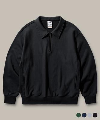 FP142 Mtor Diversweave Collared Sweatshirt Black Sjmt1558