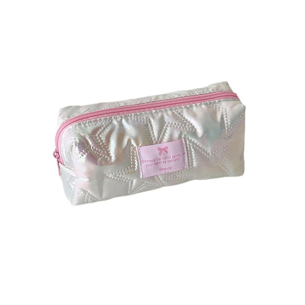 Glossy Star Stationery Bag Korean Style Makeup Bag Sweet Pencil Pouch Kids Children