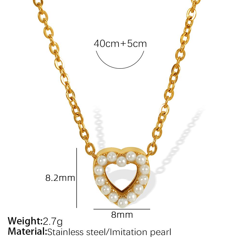 Hot Sale ins Wind Exquisite Clover Necklace Titanium Steel Cross White Bead Clavicle Chain Versatile Jewelry