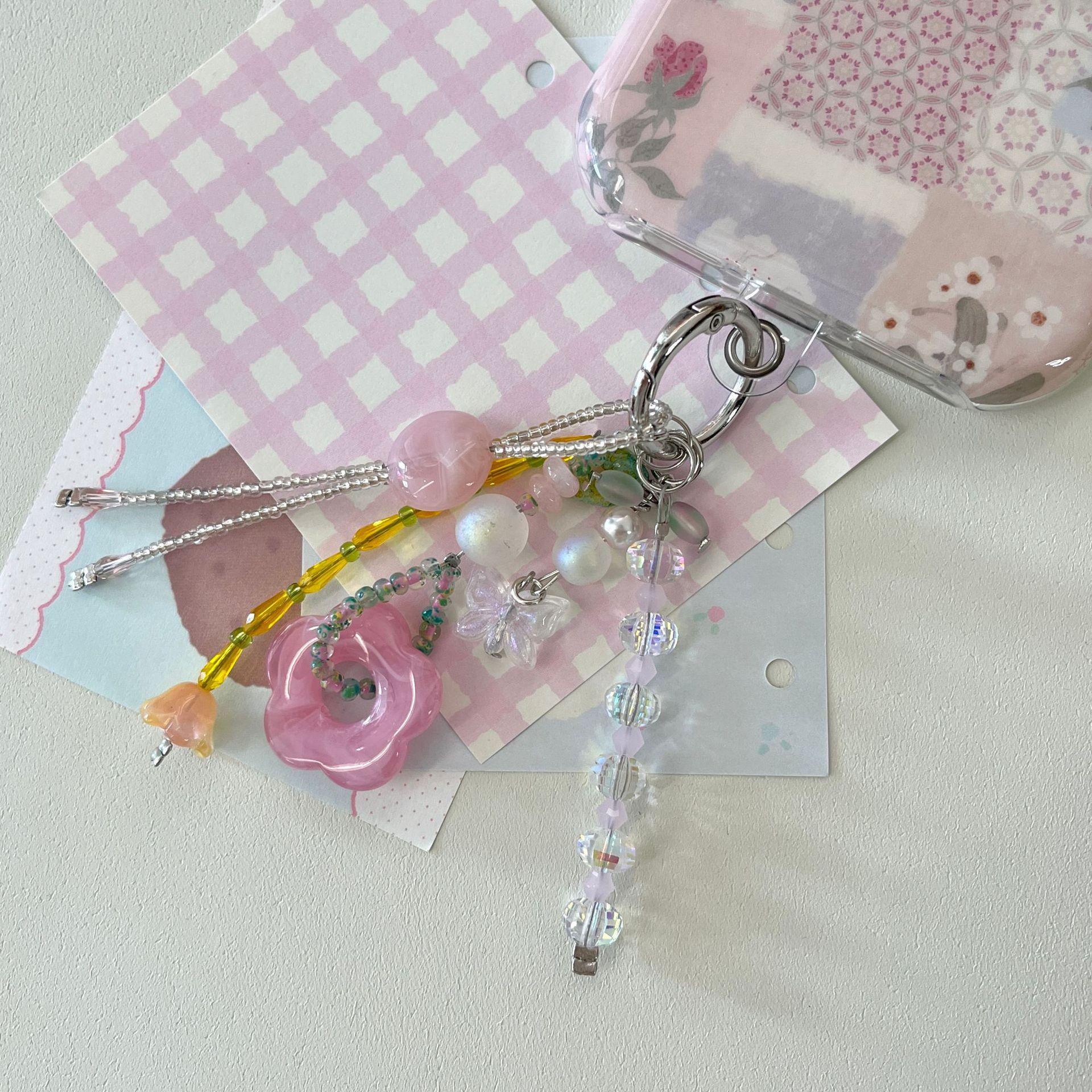 Floral Patchwork Oil Painting Phone Case for iPhone 17 Pro Max/16/15 Pendant Only
