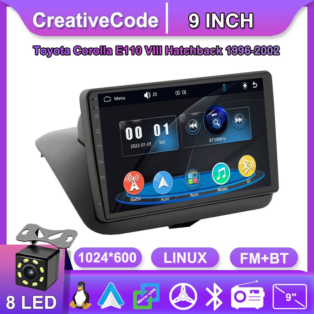 

Car Radio Multimedia MP5 Player Head Unit Stereo BT For Toyota Corolla E110 VIII Hatchback 1996-2002 чёрный