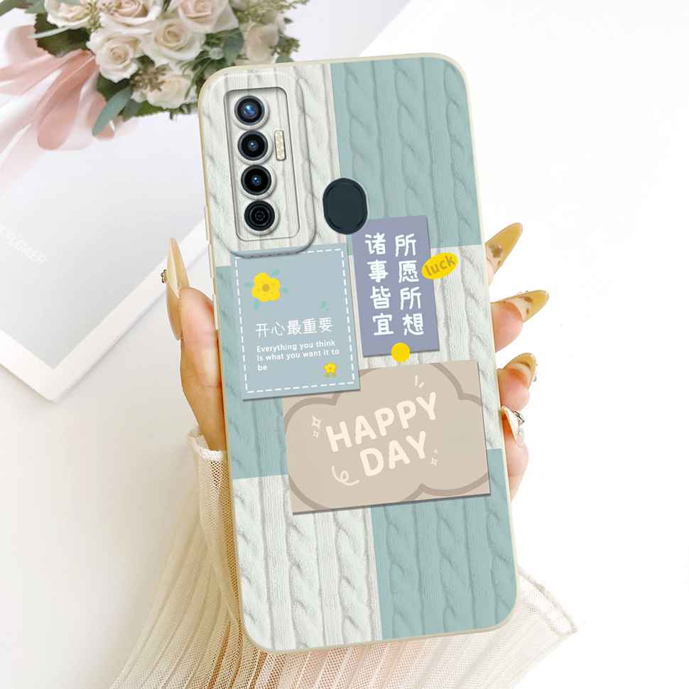 For Tecno Camon 17 CG6 CG6j Case Fashion Cute Cartoon Print Silicone Back Cover For Tecno camon 17 Bumper Phone Cases Fundas