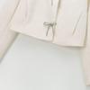 New autumn models, women's clothing, textured jacket with bow buttons