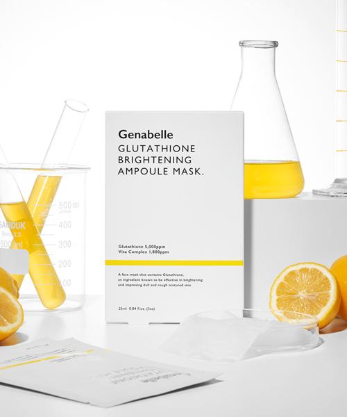 Genabelle Glutathione Brightening Ampoule Mask 2 Boxes